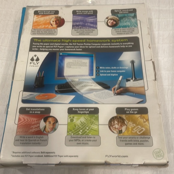 Leap frog computer bundle fly fusion high speed homework electronic learning - Picture 3 of 16